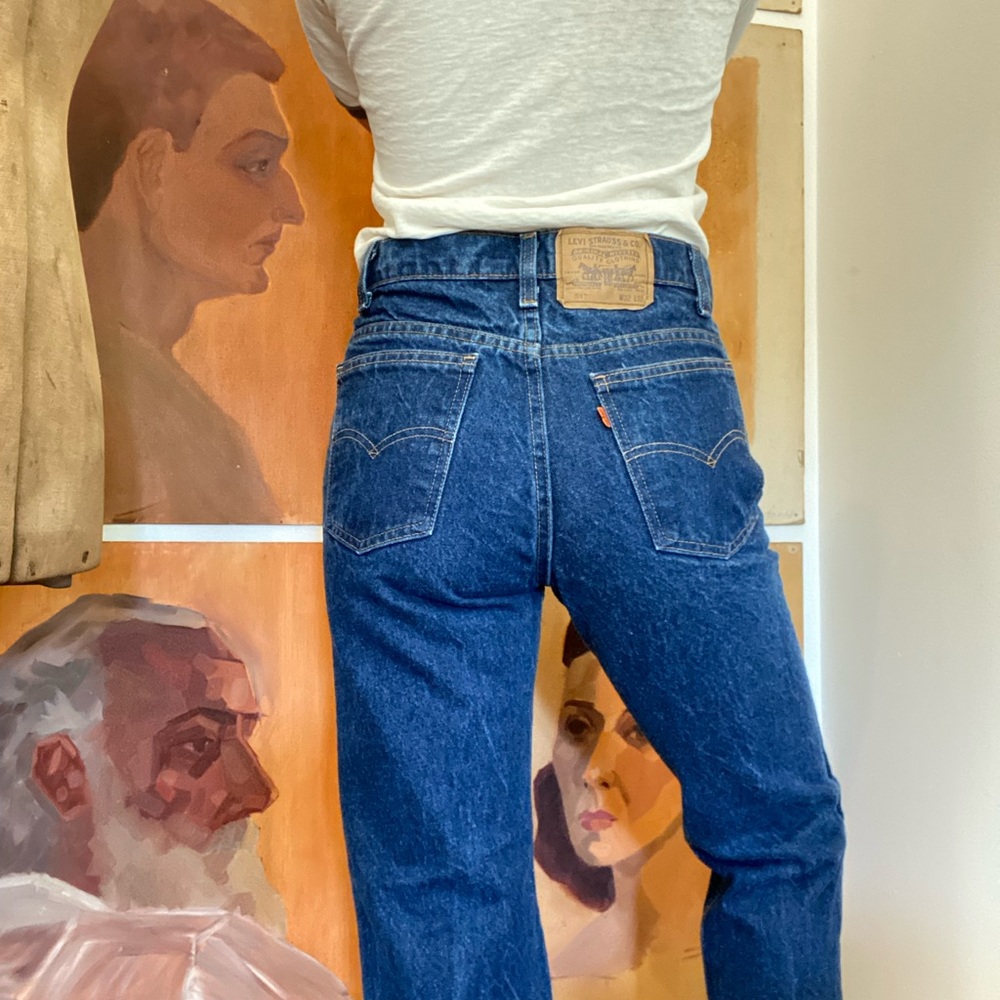 80s Vintage Orange Tab Levi’s 517 Dark Wash- 8/10